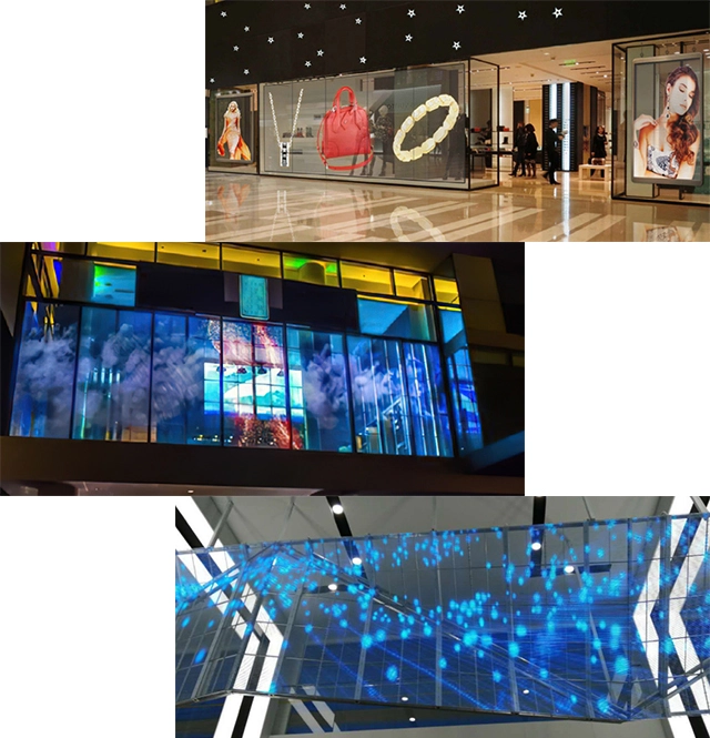 Applications of V Series Transparent Screen Display